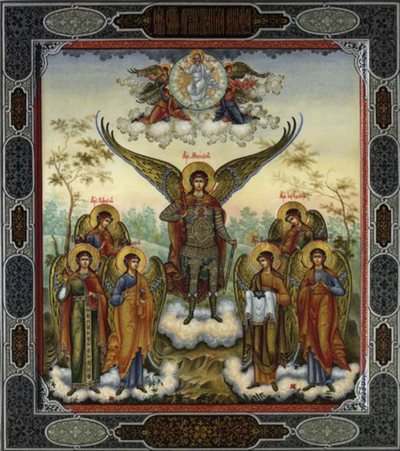 Собор Архангела Михаила (Семь Архангелов). Деревянная икона на левкасе