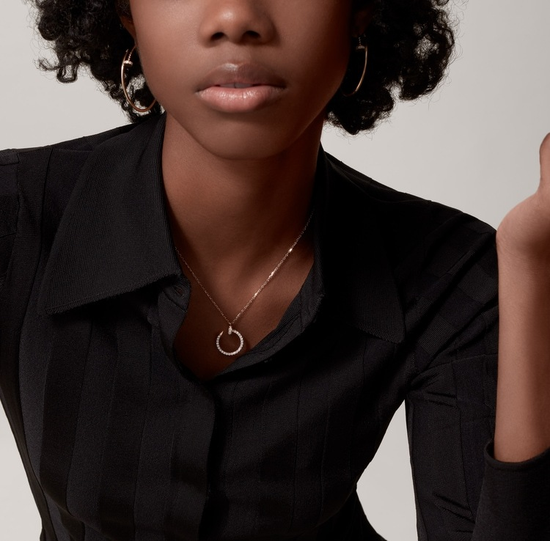 Cartier Juste un Clou hoop earrings, large model, diamonds