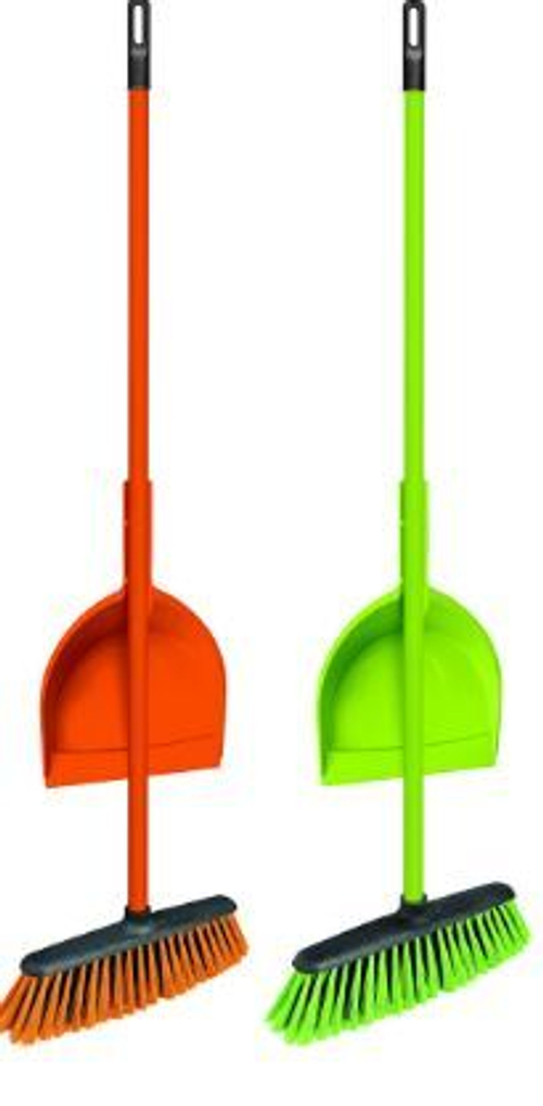 Набор щетка д/подметания с чер. +  совок с резинкой Тандем  082160