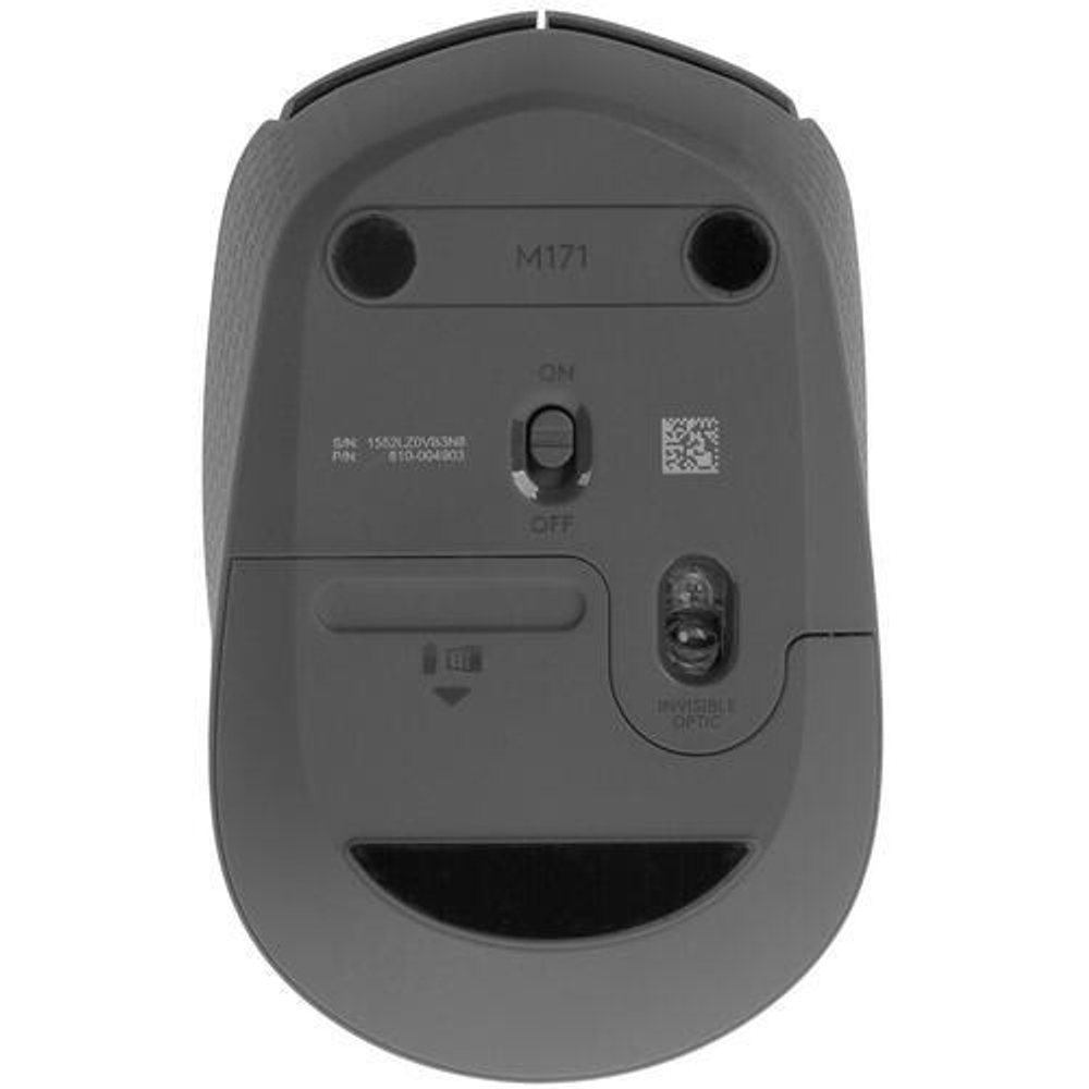 Мышь беспроводная Logitech M171, 1000dpi, черный, радиоканал, AA (910-004643)