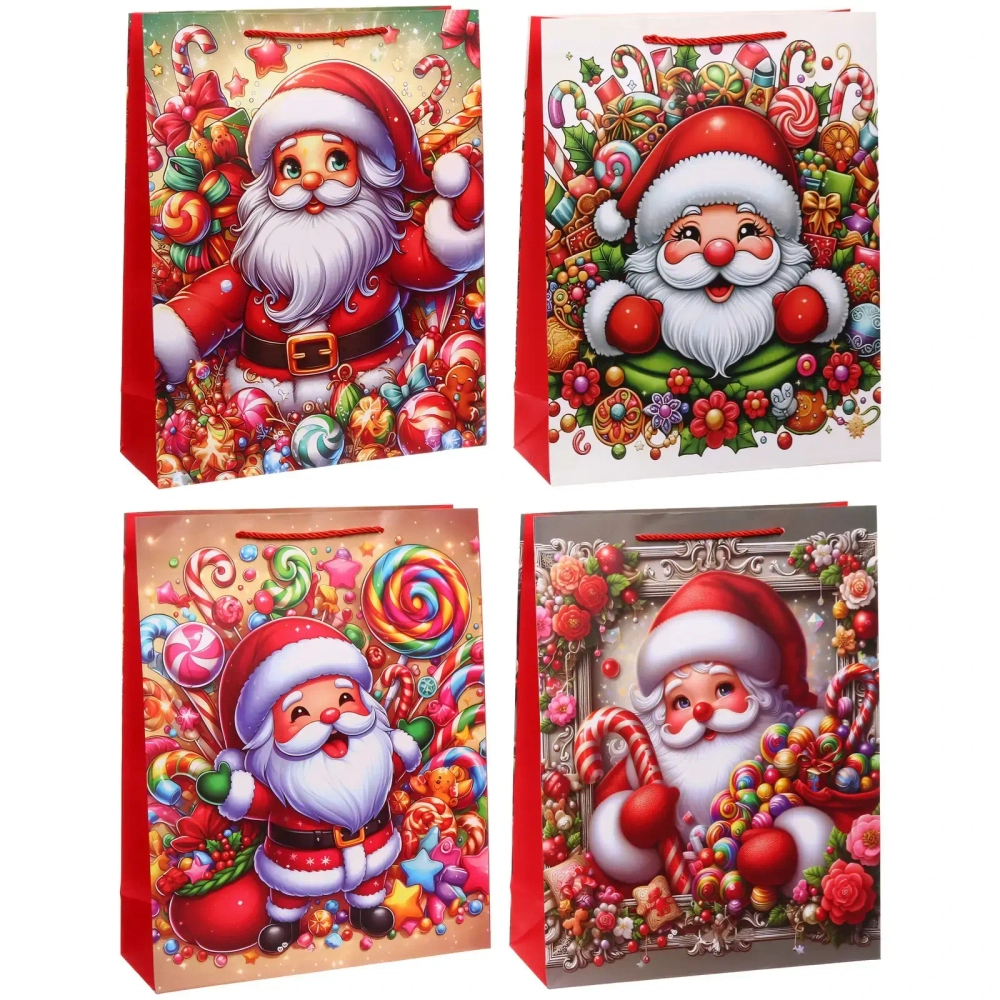 Пакет подарочный «Санта» 31*40*12 см, микс