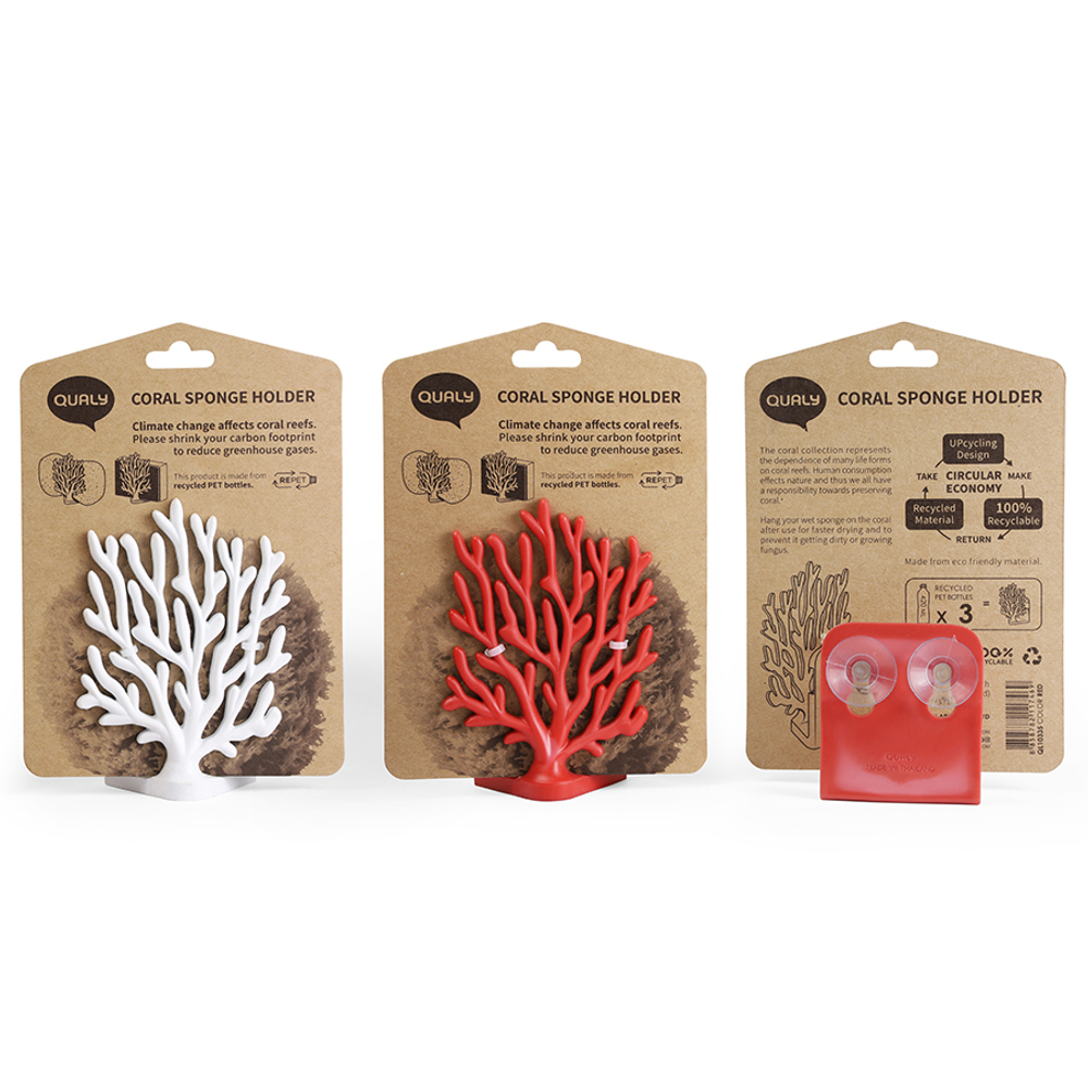 Держатель для мочалок coral sponge, белый