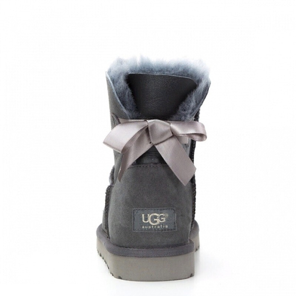 Угги Bailey Bow Mini Metallic Grey
