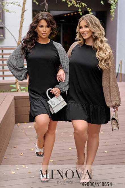 Платье 8654-черный Minova Фото 2