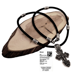 Крест на кожаном гайтане