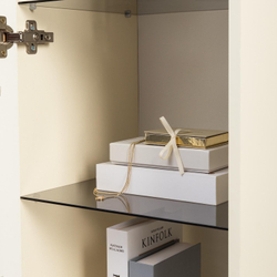 Марион шкаф-витрина 16.397.01 Слоновая кость