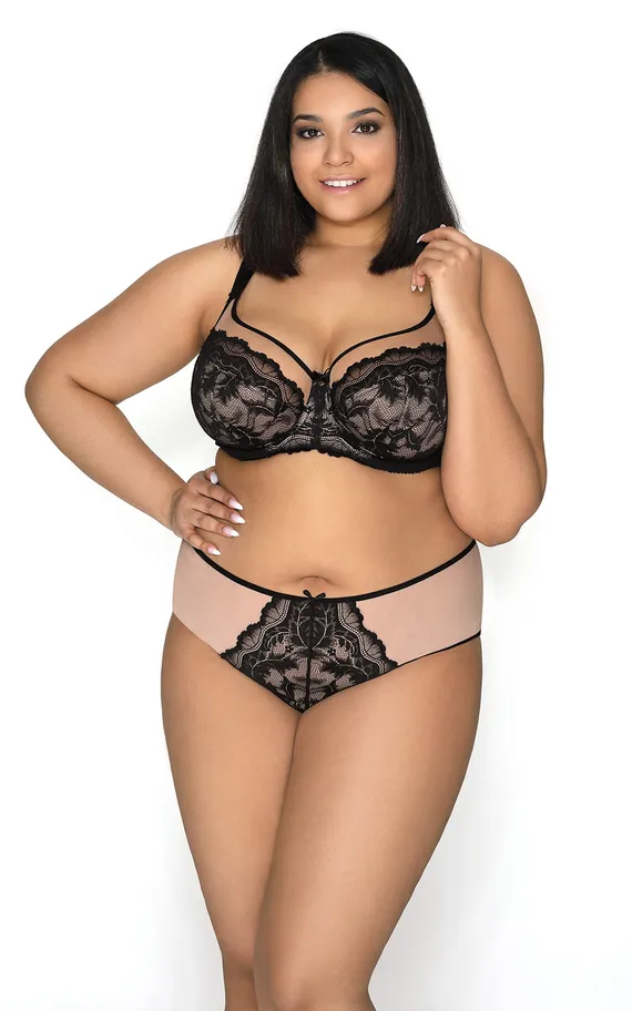 Бюстгальтер M-3108-2 Olivia Czarny-Bezowy