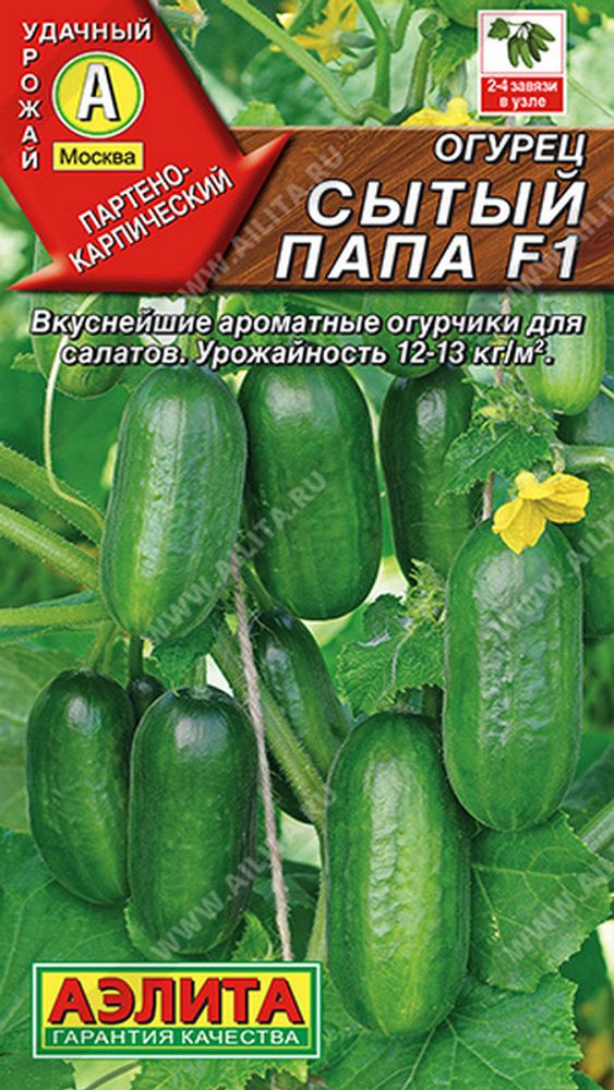 Огурец &quot;Сытый папа F1&quot; 10шт, Россия.