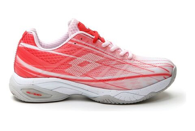 Женские Кроссовки теннисные Lotto Mirage 300 Clay - pink cherry/all white/red poppy