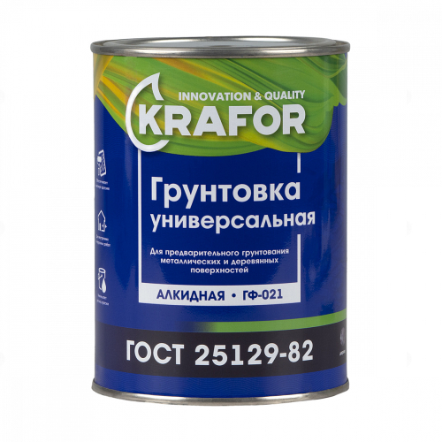 Грунтовка ГФ-021 0,8  кг красно-корич. KRAFOR