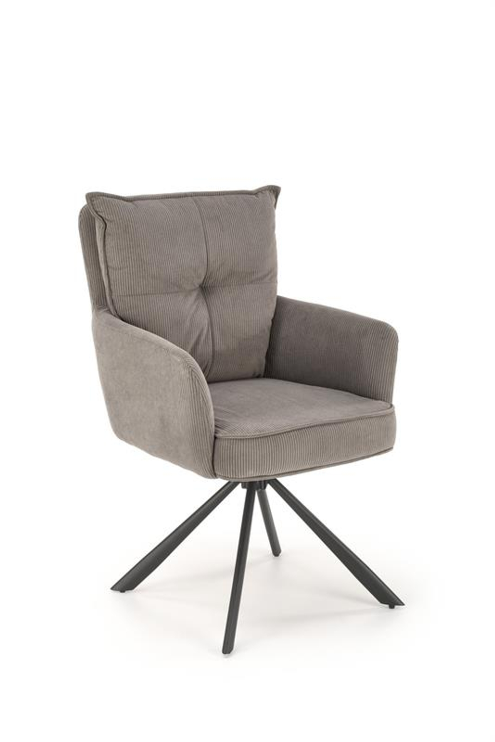 Стул HALMAR K528 серый/черный, поворотный