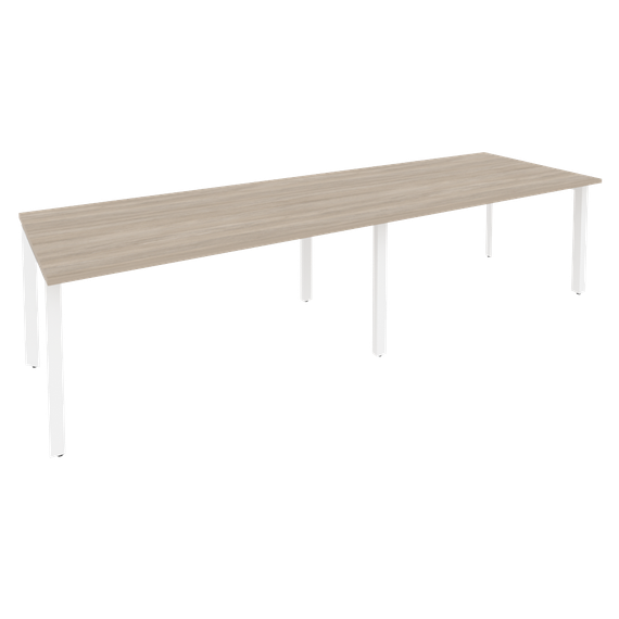 Onix Стол переговорный O.MP-PRG-2.4 Дуб Аттик/Металл Белый 3160*980*750