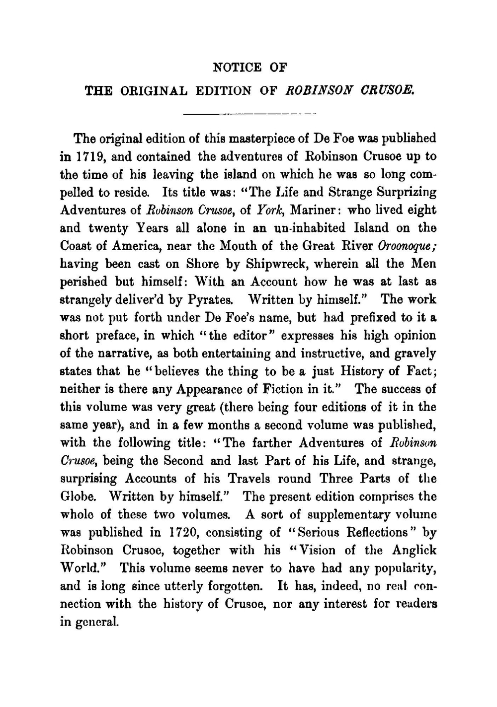 The life and surprising adventures of Robinson Crusoe | Daniel Defoe