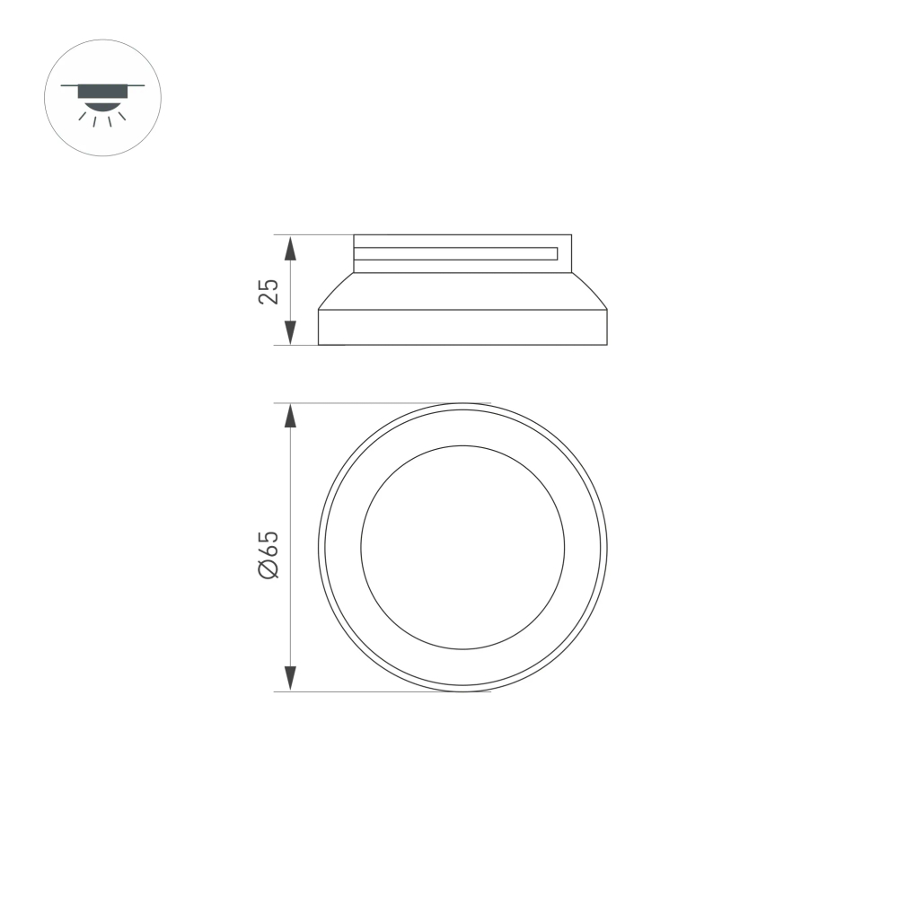 Вставка SP-POLO-R65 (WH, 3-3) (Arlight, Металл) 022650