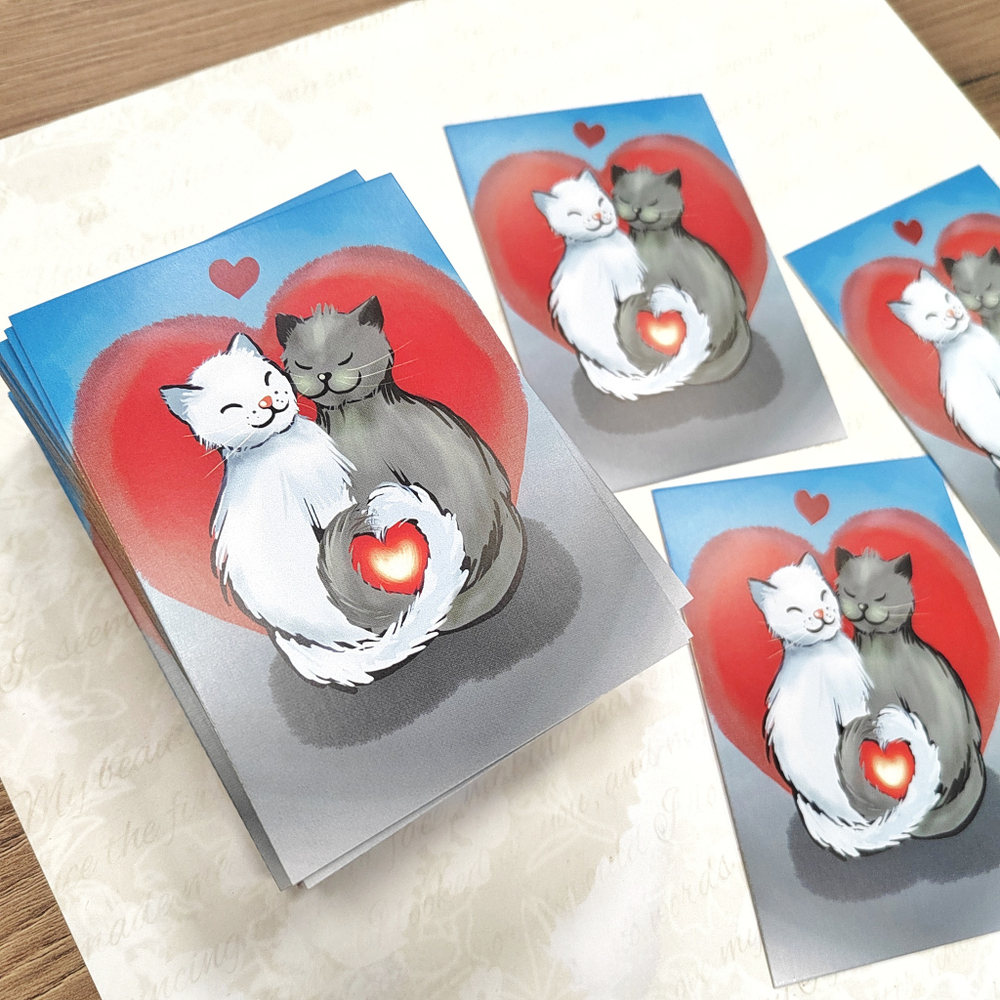Мини-открытки "Котики"