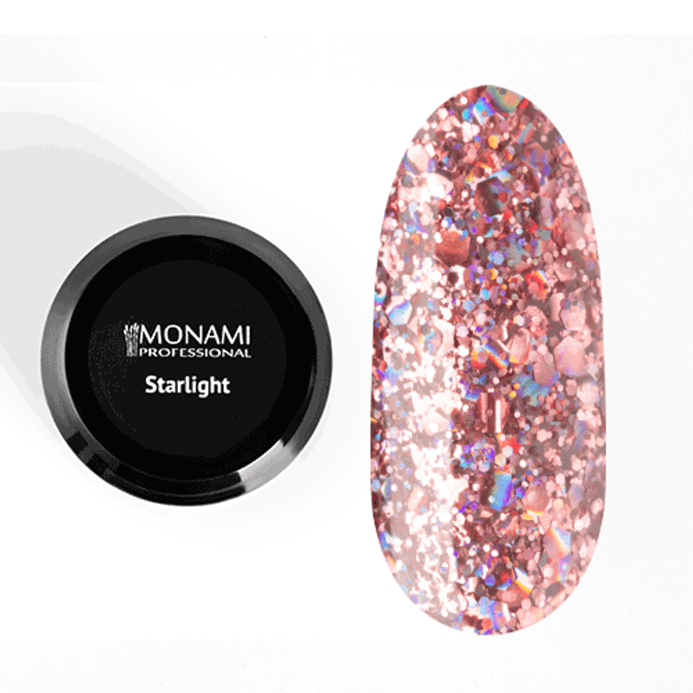 MONAMI Гель-лак STARLIGHT Pink Gold, 5 гр