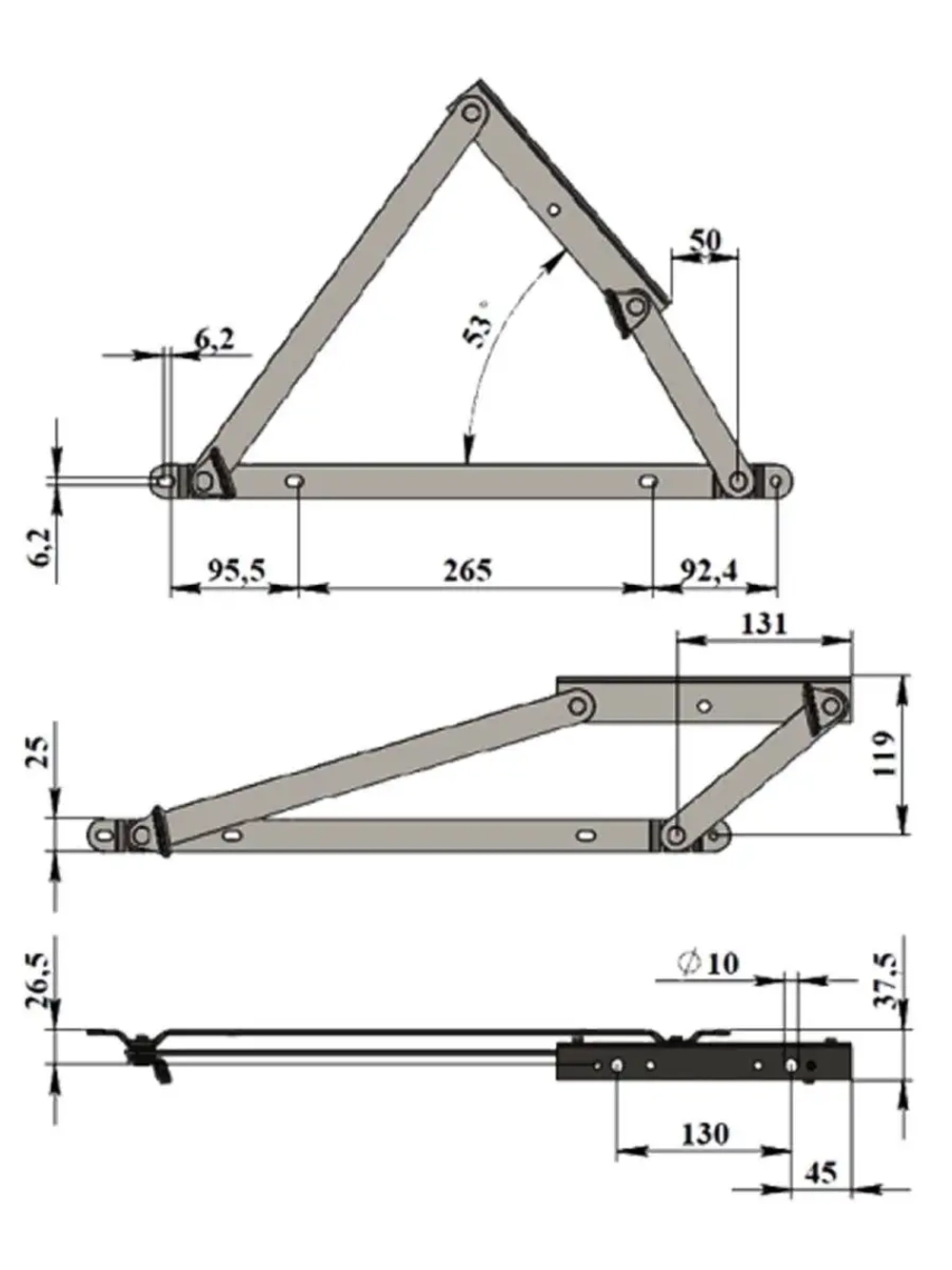 Механизм подъема тахты дивана №403
