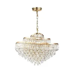 5073/14 HALL (В 2-Х КОРОБКАХ) ODL24 623 золото/прозрачный/металл/хрусталь Люстра E14 14*40W WAYTA