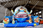 Коммерческий надувной батут "Акула-робот"