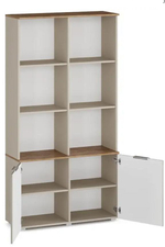 Стеллаж Салерно 2 (МДФ) SF-022 Сантьяго Кашемир 5981 BS 98*36*190 см, Бежевый   Фиеста