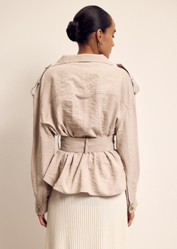 Тренч TEONA укороченный, бежевый