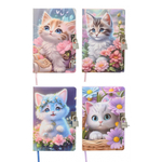 Блокнот детский Basir на замке, формат А5, серия "Котята", яркая обложка, 80 листов, размер 19*12.5 см