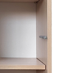 Шкаф-пенал напольный с полками для гостиной Рэя Туя светлая/Кашемир 72х32х150