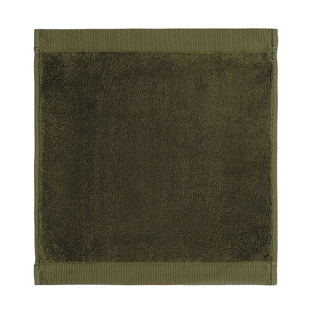 Полотенце для лица оливкового цвета из коллекции essential, 30х30 см