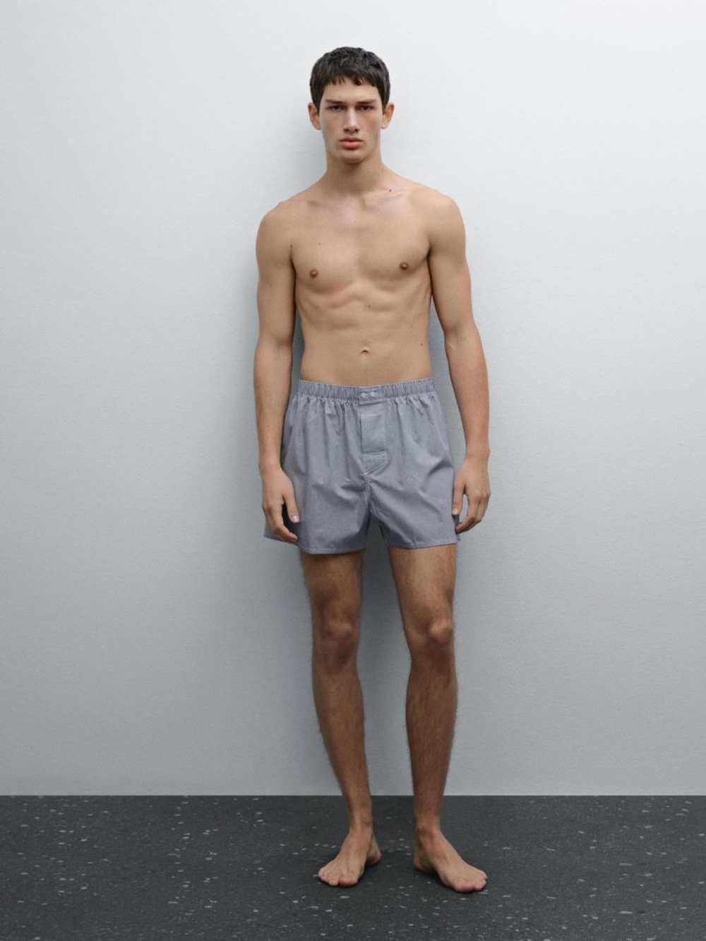 Massimo Dutti Мини-боксеры в клетку виши, темно-синий