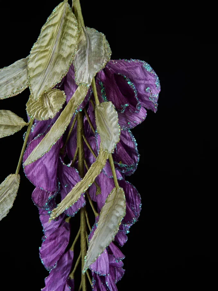 Подвесной букет Глицинии 48 см., лиловый, Christmas DeLuxe (88978)