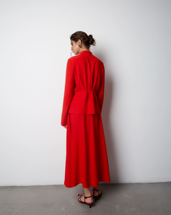 Юбка из смесовой вискозы Александр Маккуин красный