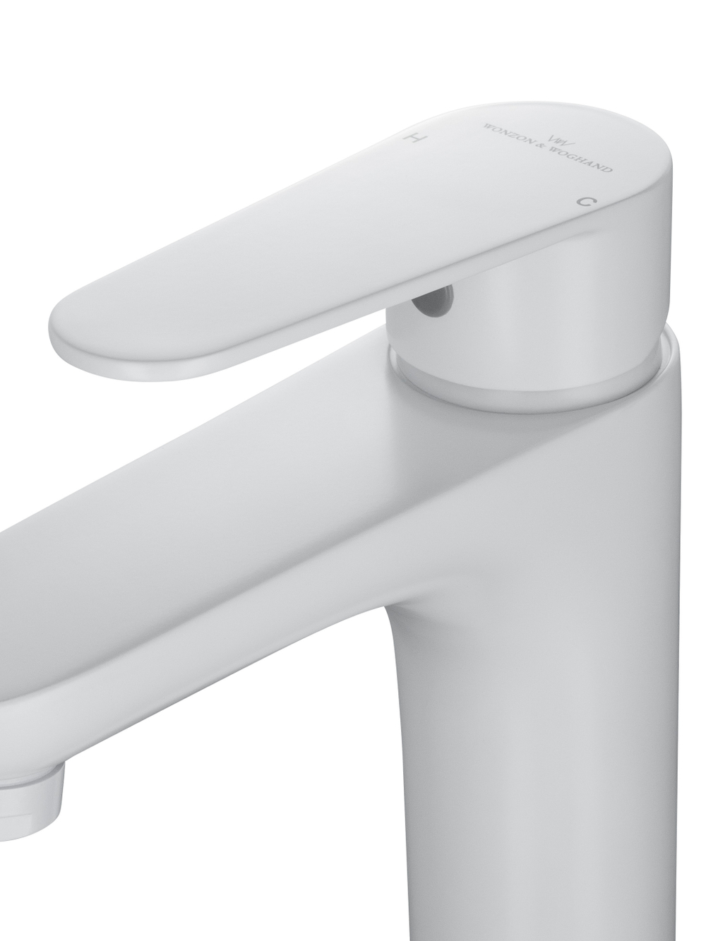 Смеситель для раковины высокий WONZON & WOGHAND ALFA, Белый матовый (WW-A40232-MW)