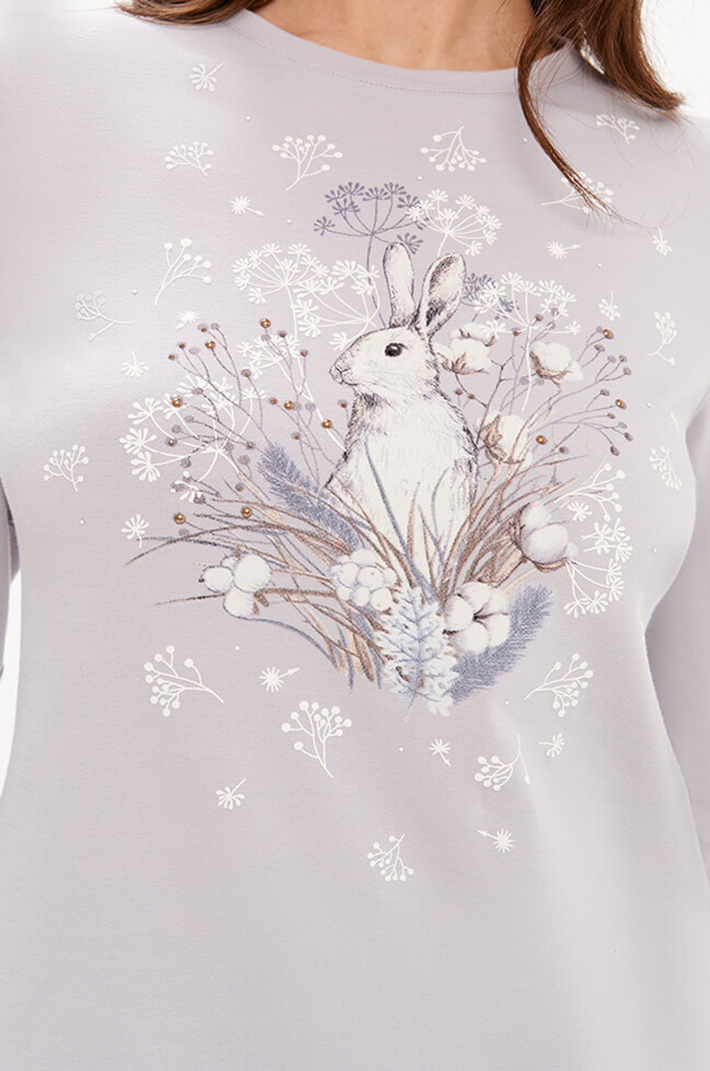 23400 Лонгслив женский (светло-серый)