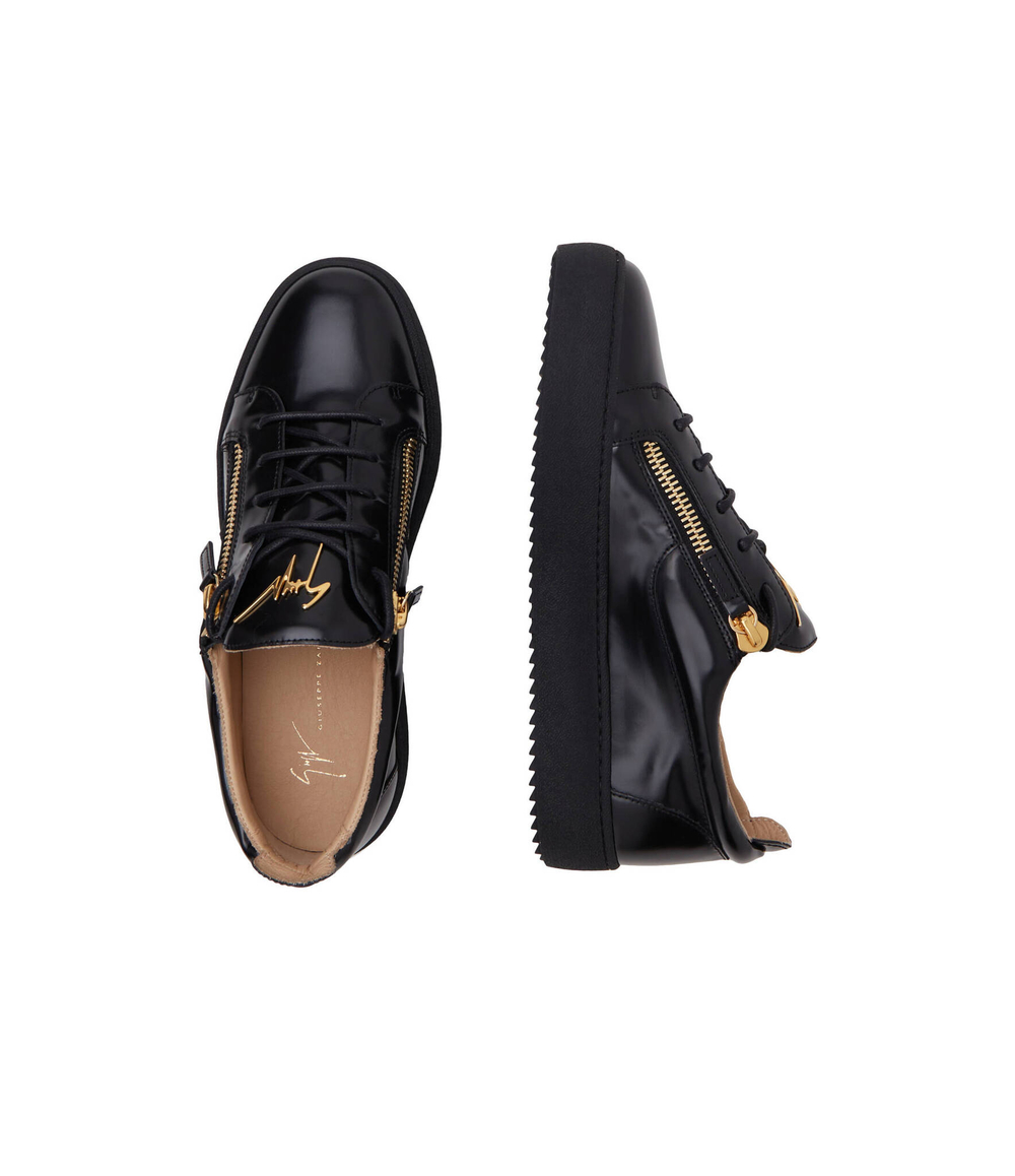 Кожаные кроссовки logoball Giuseppe Zanotti - черный(RM40033)