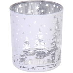 Подсвечник «Снежный лес» 7*7,8 см, Белый