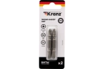 Набор бит двусторонних (2 шт; PZ2/PZ2; PZ1/PZ3; 50 мм; S2 сталь) KRANZ KR-92-0453