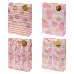 GAEM Пакет подарочный L (бумага 210г/м2, блок 12шт), L30 W12 H40 см, 4в.