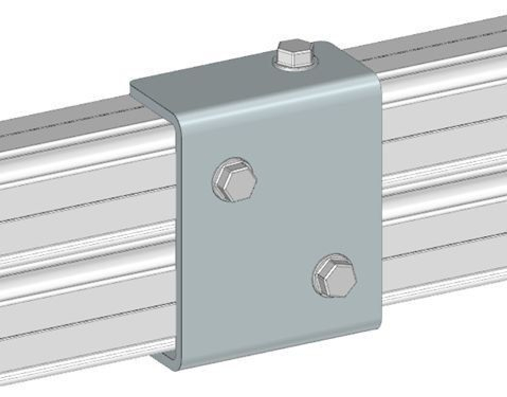 Скоба стальная для сдвойки профиля