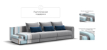 Модульный диван РИЧМОНД MODOOL MAX Велюр Monolit сталь