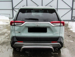 Защита заднего бампера (нержавейка) Toyota Rav-4 (2018-2023) d57 cкоба