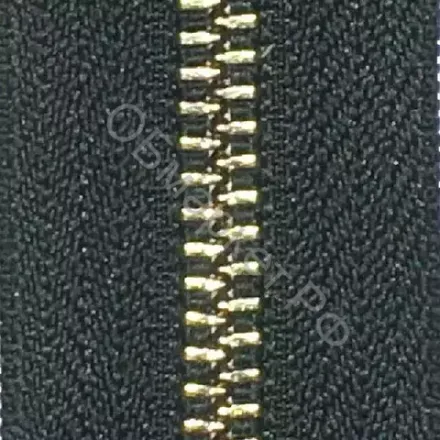 Молния металл № 5 тёмно-сине-зелёный/золото