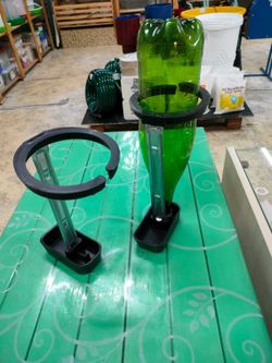 Поилка под бутылку из оцинкованной стали, кольцо пластик