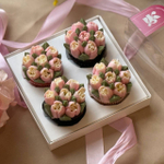 Капкейки «Любимой Мамочке» — букет из тюльпанов с шоколадным топпером