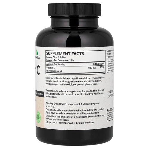 Futurebiotics, витамин C, 500 мг, 250 таблеток