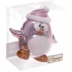 Ёлочная игрушка «Весёлый пингвинёнок» 11*6*11 см, розовый