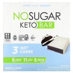 No Sugar Company, Keto Bar™, печенье и крем, 12 батончиков, по 40 г (1,41 унции)