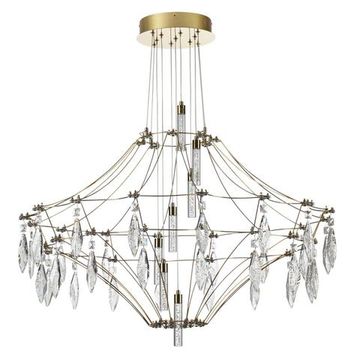 7000/51CL CLASSIC ODL_EX25 069 Потолочный светильник металл/хрусталь/нерж сталь IP20 LED 51W 4000K 220-240V FLAMENCO