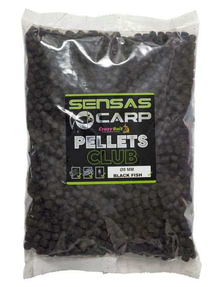 Пеллетс Sensas Club BLACK FISH 8мм 1кг