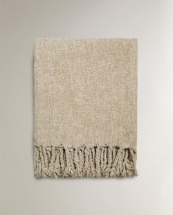Zara Home плед из полиэстера, серый