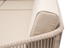 "Канны" модульная угловая лаунж-зона из роупа (веревки) со столом "Диего" (молочный), цвет бежевый